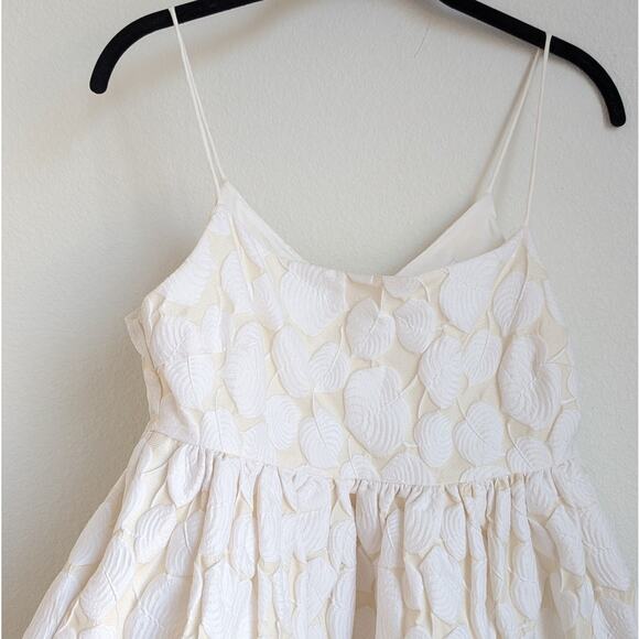 Samsoe Samsoe Warm White Grant Jacquard-Woven Sleeveless Midi Dress, size M - Picture 6 of 12